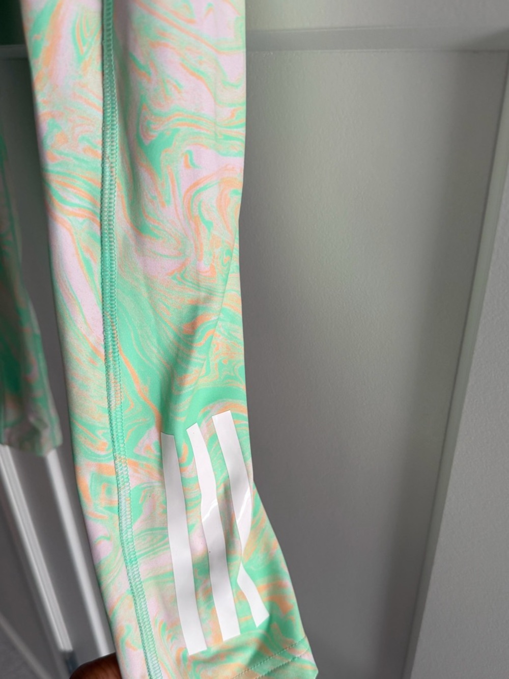 Adidas Light Mint Marble High-Waist Leggings - Picture 11 of 14